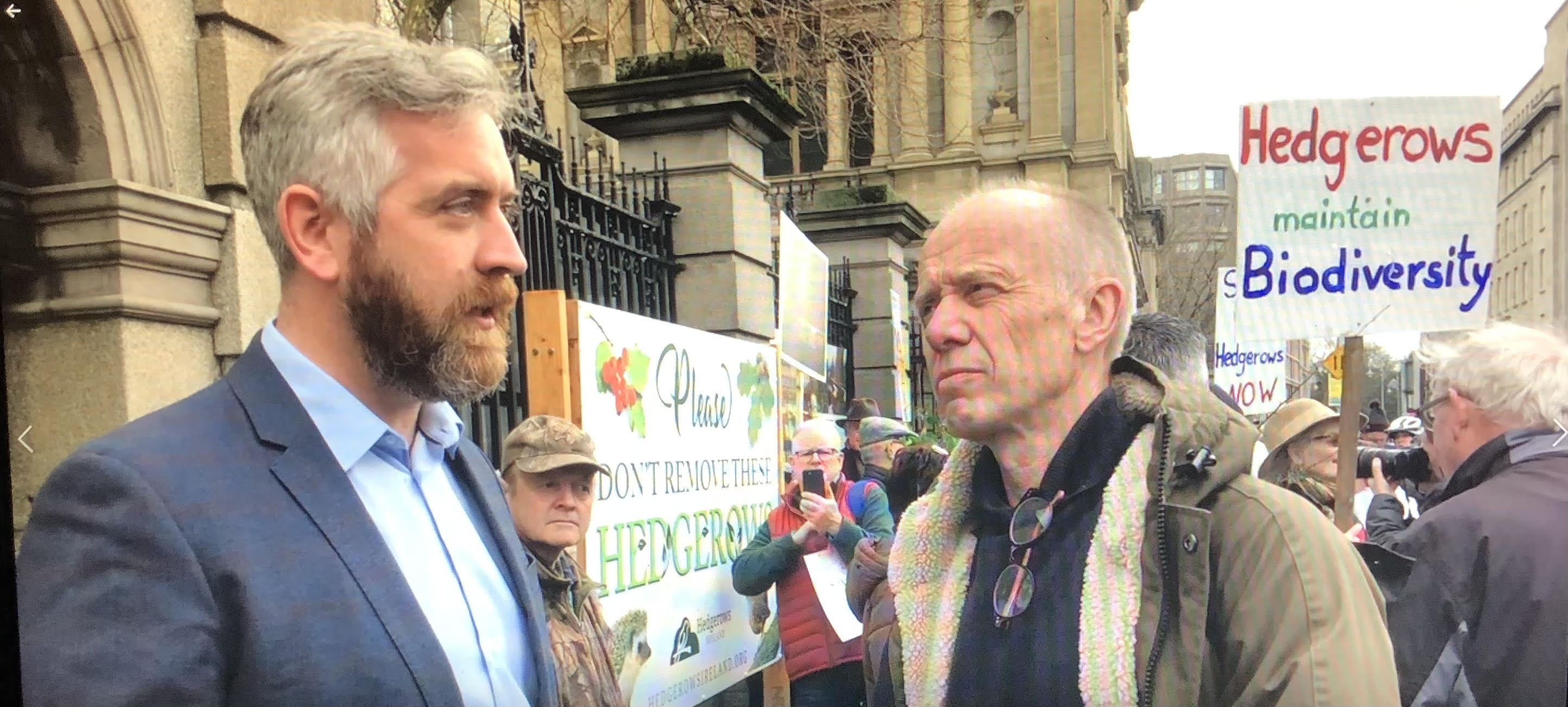 Minister Christopher O'Sullivan with Alan Moore