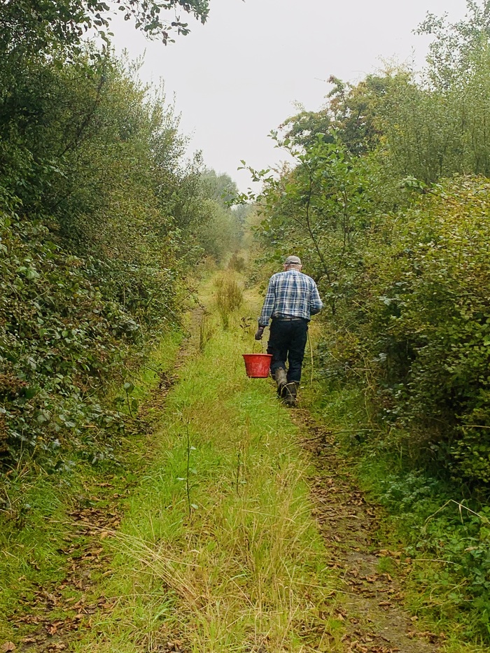 Eilis Gleeson took first prize of 500 euro for an evocative image of her father Tim walking down a boreen on their family farm in Gneeveguilla, also in Kerry.